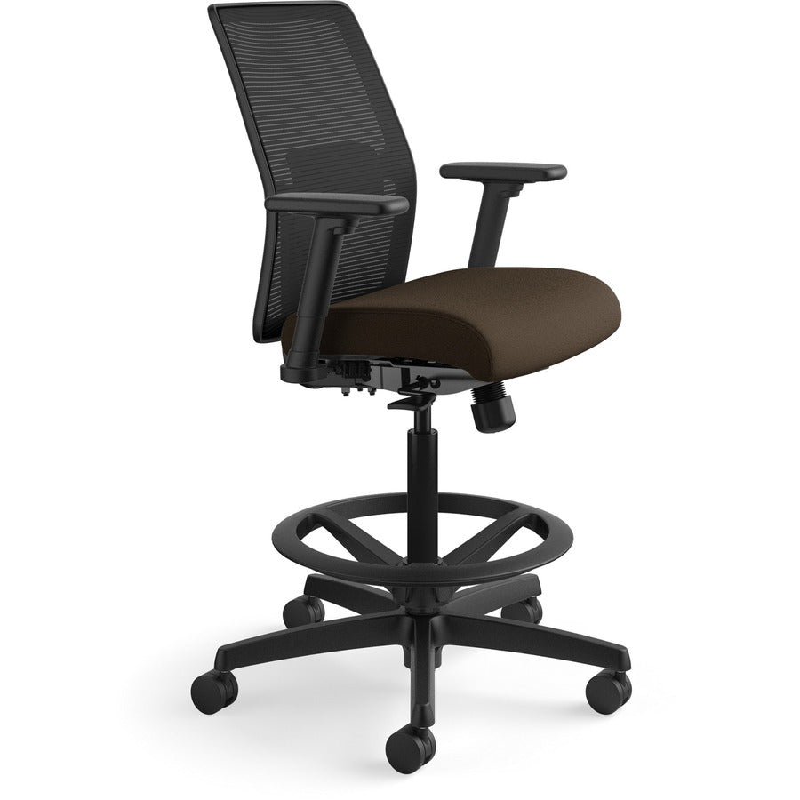 HON Ignition 2.0 Sitting Stool - Espresso Seat Color - Fabric Seat Material - Black Back Color - Mesh Back Material - Black Frame Color - Low Back - Espresso - 1 Each