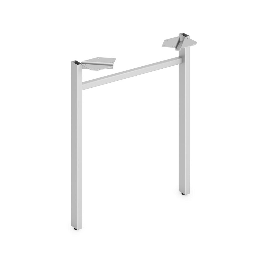 HON Mod HLPLLEG24U Worksurface U-Leg - x 24" Width - Finish: Silver - 1 Each