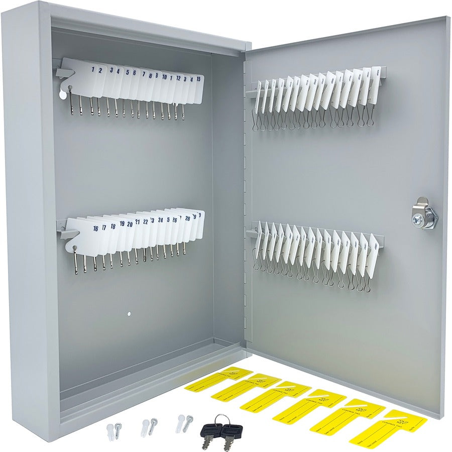 Huron Slotted Heavy-duty Key Cabinet - Keyhole Slot, Heavy Duty, Durable - Gray - Steel