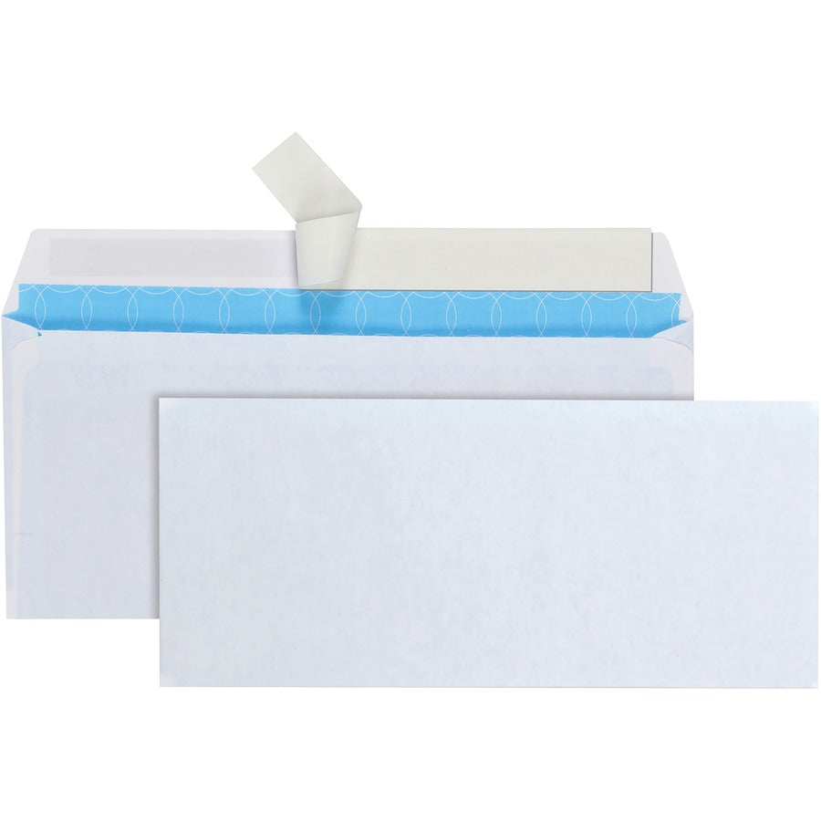 Quality Park No. 10 Treated Security Envelopes with Redi-Strip®, Self-Sealing Closure - Business - #10 - 4 1/8" Width x 9 1/2" Length - 24 lb - Peel & Seal - White - 500 / Box