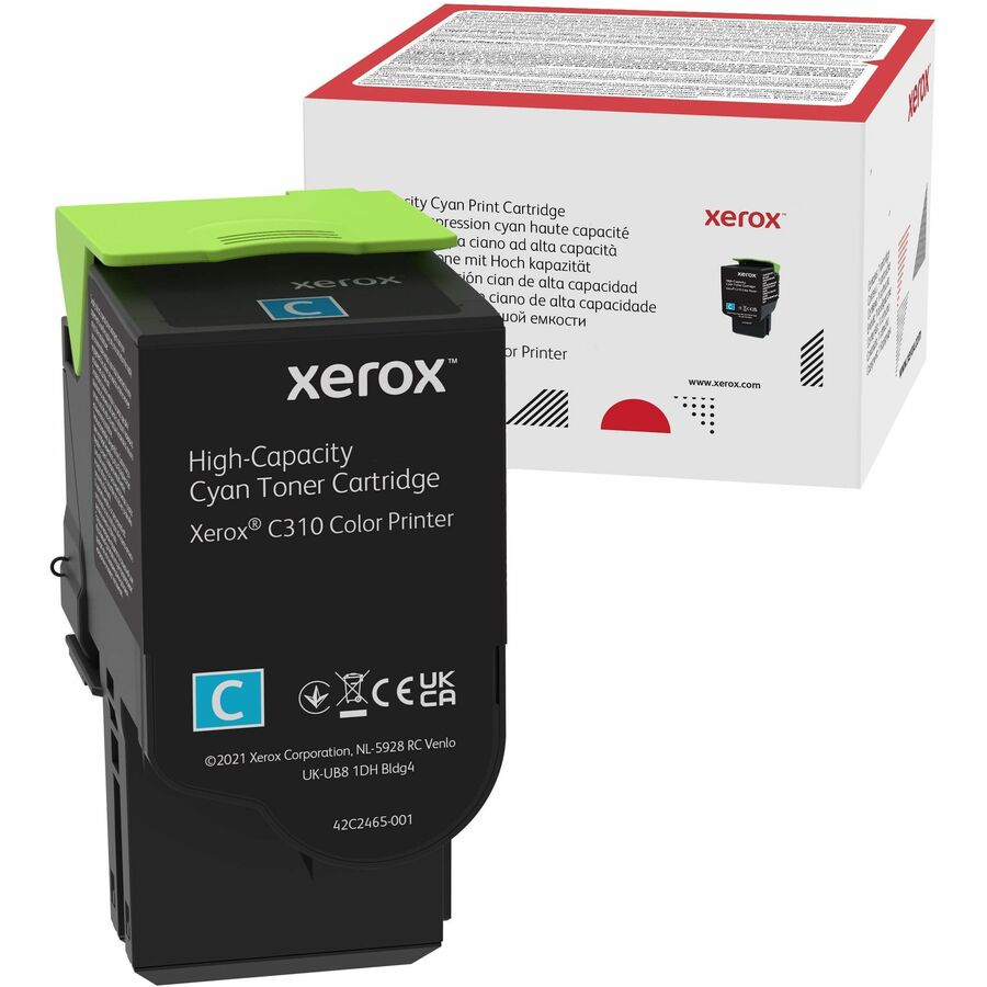 Xerox Original High Yield Laser Toner Cartridge - Single Pack - Cyan - 1 Each - 5500 Pages