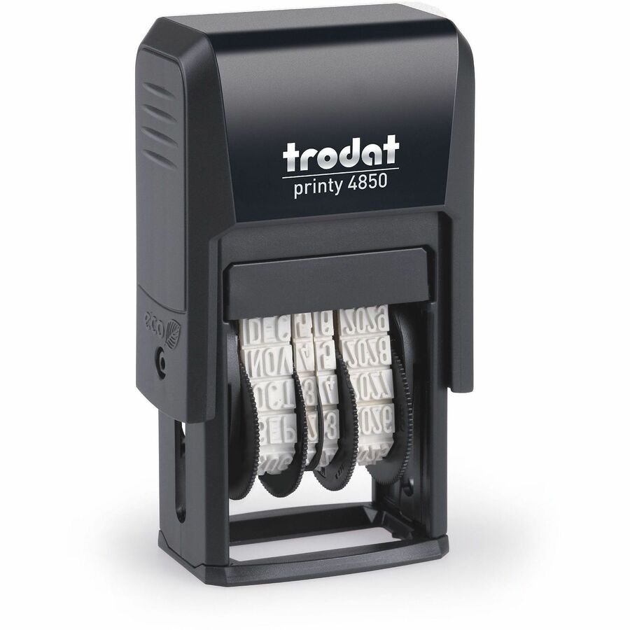 Trodat Micro 5-in-1 Date Stamp - Date Stamp - E-MAILED, FAXED, PAID, RECEIVED - 0.75" Impression Width - 10000 Impression(s) - 4 Bands - Assorted - Plastic Plastic - 1 Each
