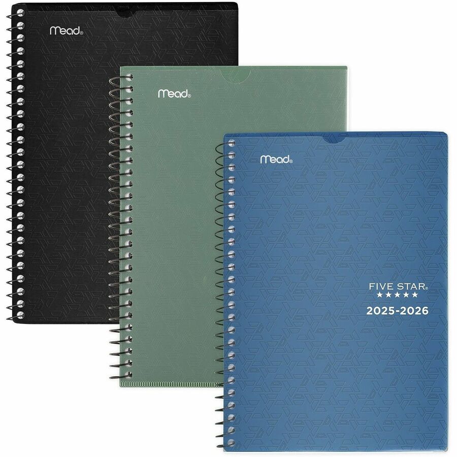 Five Star Five Star Student Academic Planner - Small - Academic - Weekly, Monthly - 12 Month - July to June - 1 Week, 1 Month Double Page Layout - 8 1/2" x 5 1/2" Sheet Size - Wire Bound - Multi - 1 Each