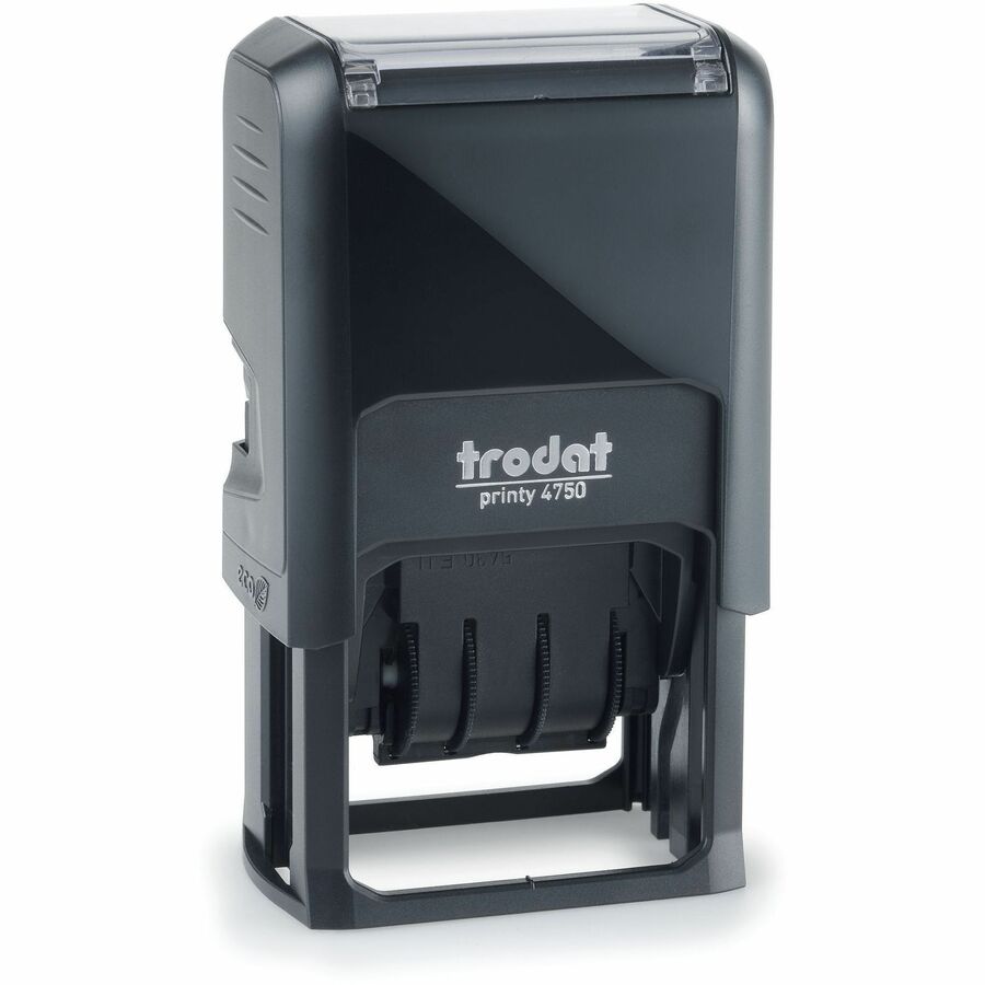 Trodat Received Date Stamp - Date Stamp - RECEIVED - 1" Impression Width x 1.63" Impression Length - 10000 Impression(s) - Blue, Red - Plastic - 1 Each
