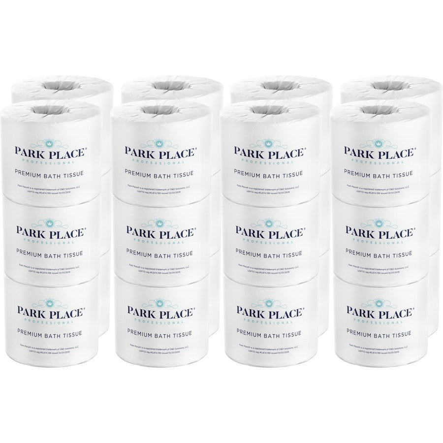 Park Place Double-ply Premium Bath Tissue Rolls - 2 Ply - 420 Sheets/Roll - Embossed Pattern - White - 24 Rolls Per CartonCarton - 24 / Carton