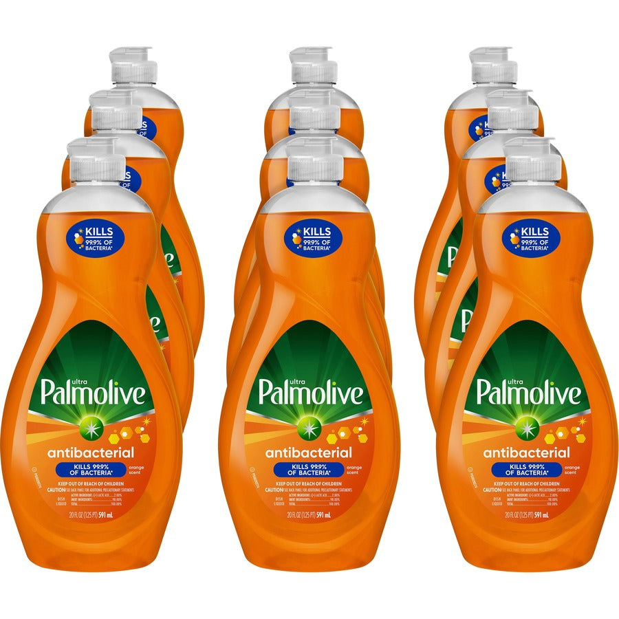 Palmolive Antibacterial Ultra Dish Soap - For Dish, Kitchen - Concentrate - Liquid - 20 fl oz (0.6 quart) - Recommended For: Bacteria Remover, Grease Remover, Dirt Remover - Phosphate-free, Kosher-free, Residue-free, Non-abrasive, Antibacterial - Orang...