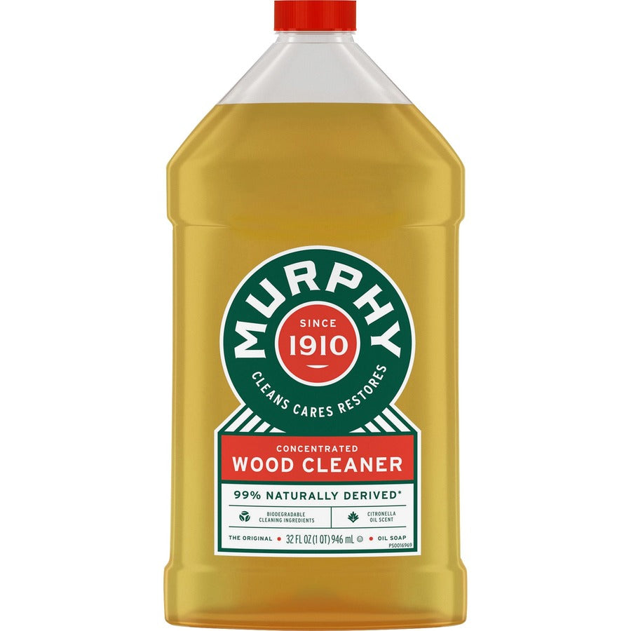 Murphy®, Oil Soap Wood Cleaner - Ready-To-Use - 32 fl oz (1 quart) - Phosphate-free, Ammonia-free, Bleach-free - Gold Bottle - 1 Each