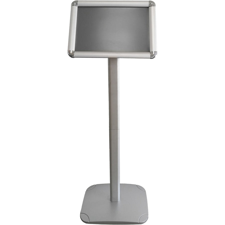 Seco Decorative Menuboard - 17" Width x 11" Height - Rectangular Shape - Rounded Corner - Silver - 1 Each