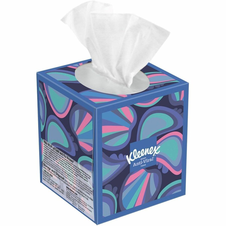 Kleenex Anti-viral Facial Tissue - 3 Ply - WhiteBox - 55/Box - 27 / Carton