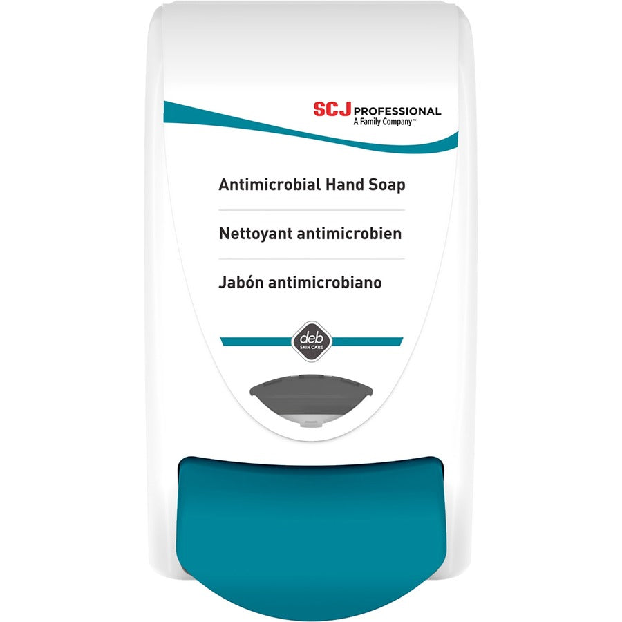 SC Johnson Cleanse AntiBac Dispenser - Manual - 1.06 quart Capacity - Hygienic, Push Button, Anti-bacterial, Site Window, Locking Mechanism, Durable - White - 1 Each