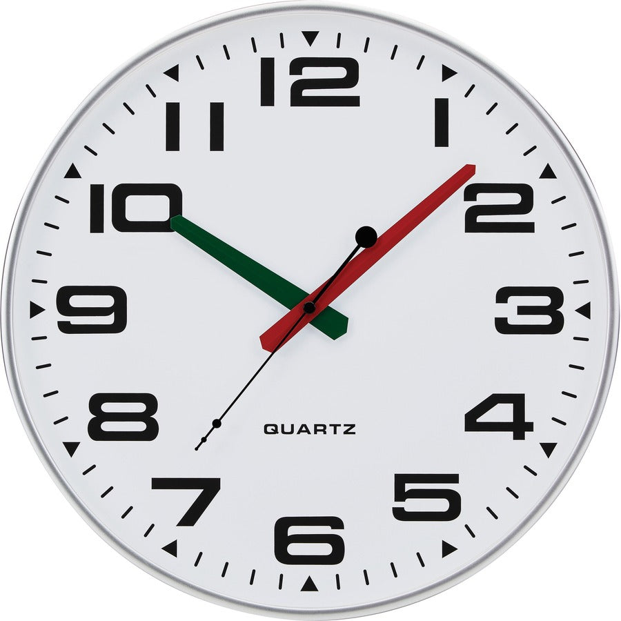 Victory Light Ultra-Slim Silent Wall Clock - Silver Case - Modern Style