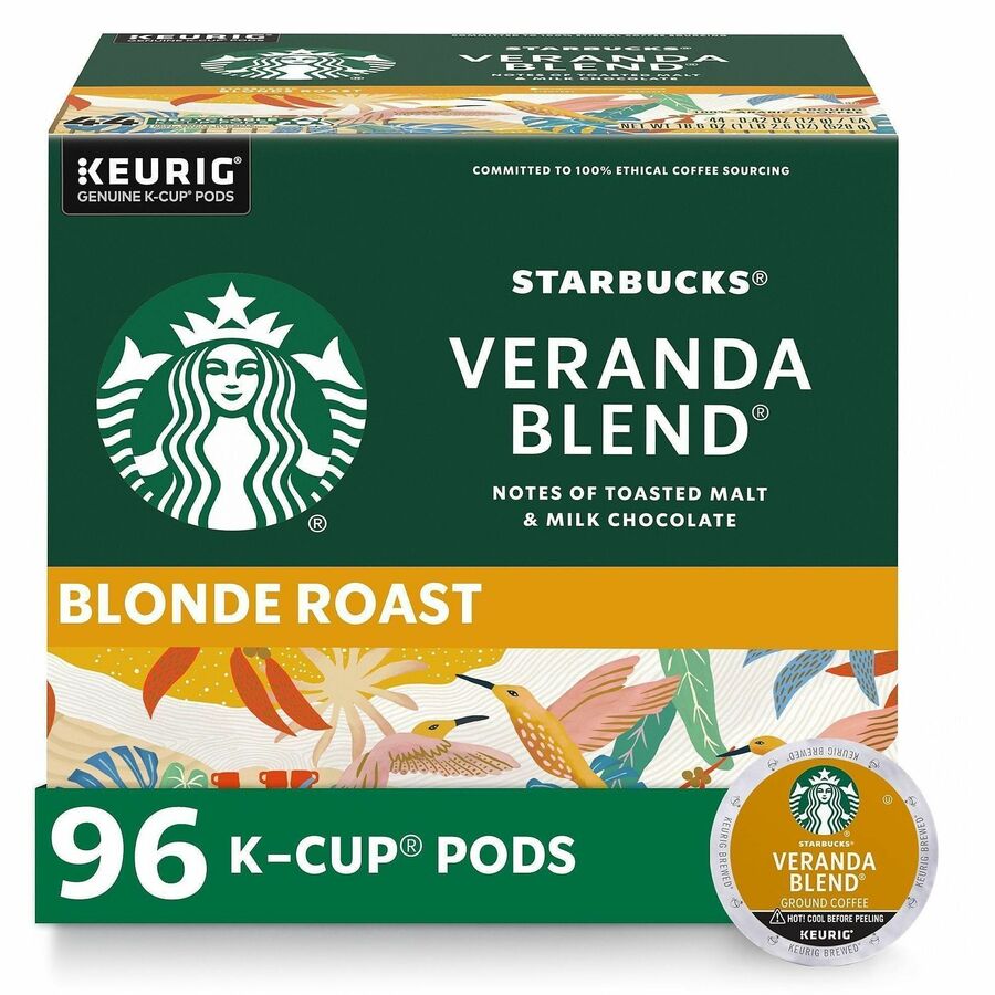 Starbucks®, K-Cup Veranda Blend Coffee - Compatible with Keurig Brewer - Light - K-Cup - Veranda Blend - 24/Box - 4 / Carton