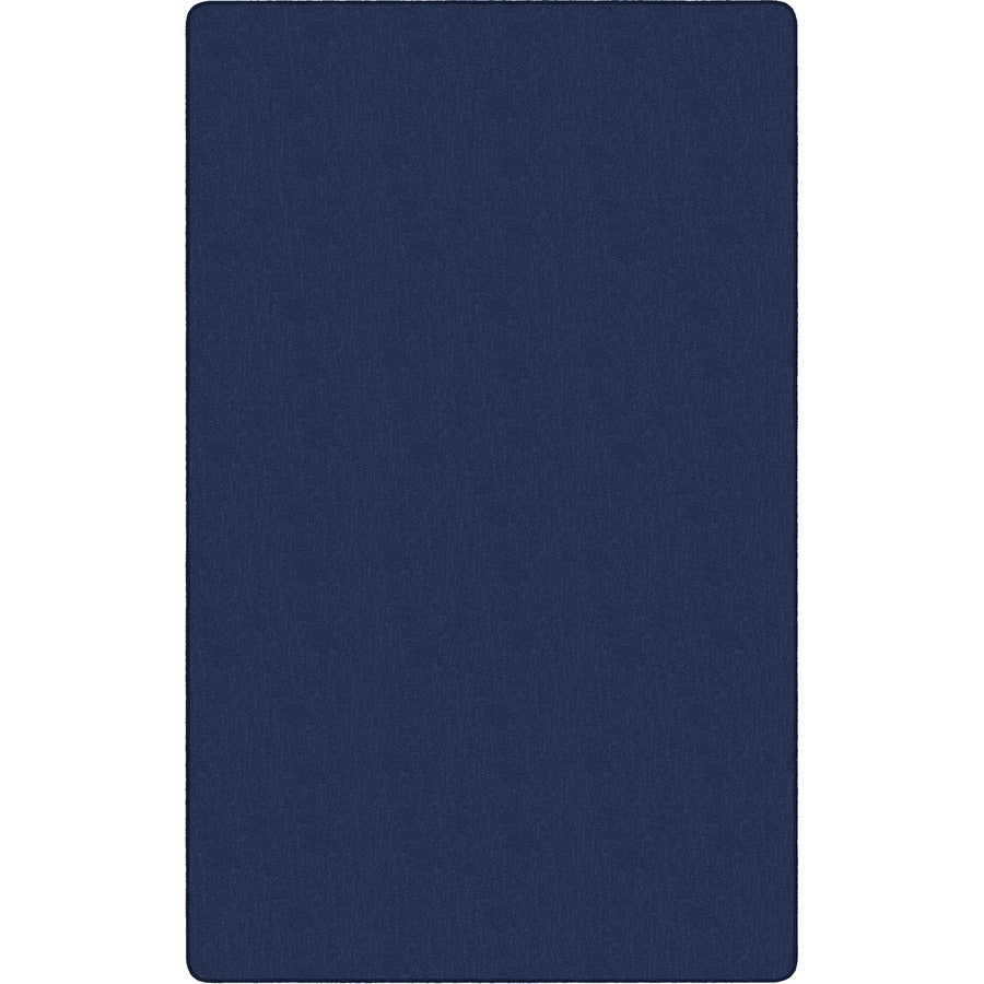 Flagship Carpets Americolors Solid Color Rug - Floor Rug - Traditional - 72" Length x 48" Width - Rectangle - Navy - Nylon, Yarn