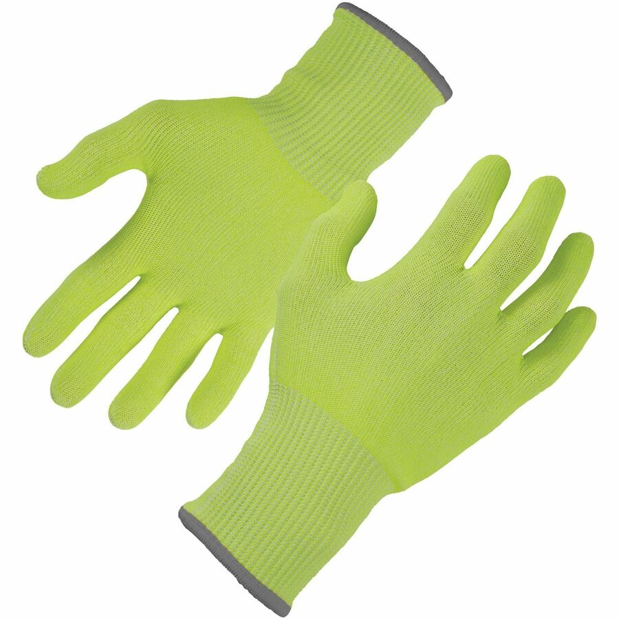 Ergodyne 7040 Cut-Resistant Food-Grade Gloves - 6.25" Glove Length - Debris, Dirt Protection - Medium Size - High Performance Polyethylene (HPPE), Fiber - Lime - Cut Resistant, Breathable, Comfortable, Slash Resistant, Lightweight, Snug Fit, High Visib...