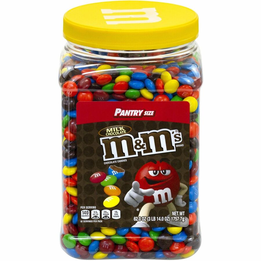 M&M's Plain Milk Chocolate Candies - Milk Chocolate - 3.87 lb - 1 Carton