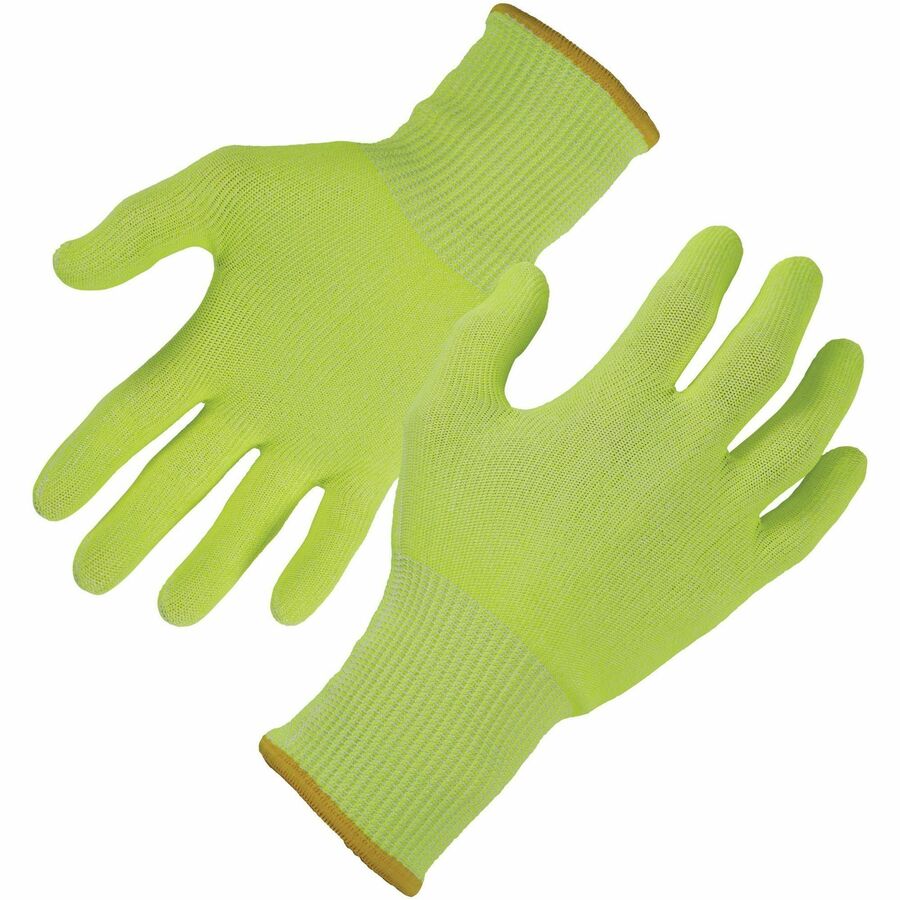 Ergodyne 7040 Cut-Resistant Food-Grade Gloves - 6.25" Glove Length - Debris, Dirt Protection - Large Size - High Performance Polyethylene (HPPE), Fiber - Lime - Cut Resistant, Breathable, Comfortable, Slash Resistant, Lightweight, Snug Fit, High Visibi...