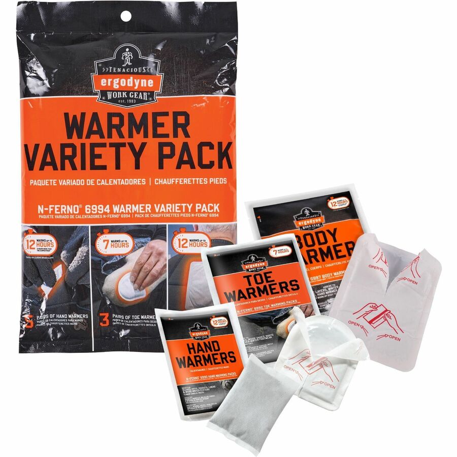 Ergodyne N-Ferno 6994 Warming Variety Pack - White - 1 Each