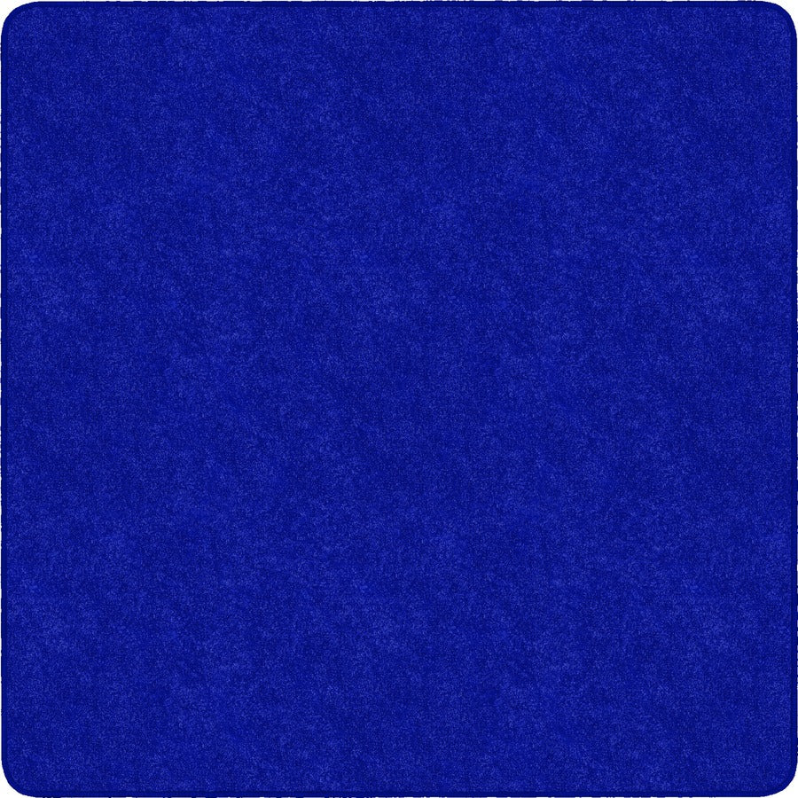 Flagship Carpets Amerisoft Solid Color Rug - 12 ft Length x 12 ft Width - Square - Royal Blue - Nylon, Polyester