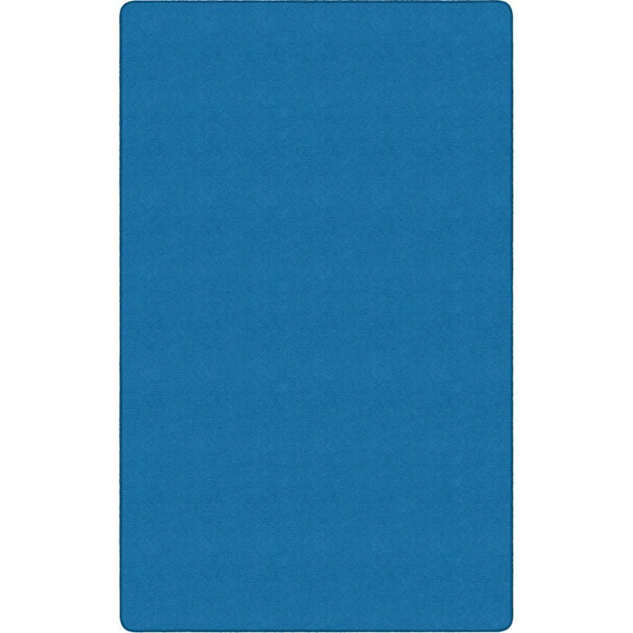 Flagship Carpets Ameristrong Solid Color Rug - Floor Rug - Traditional - 12 ft Length x 91.20" Width - Rectangle - Blue Bird - Nylon