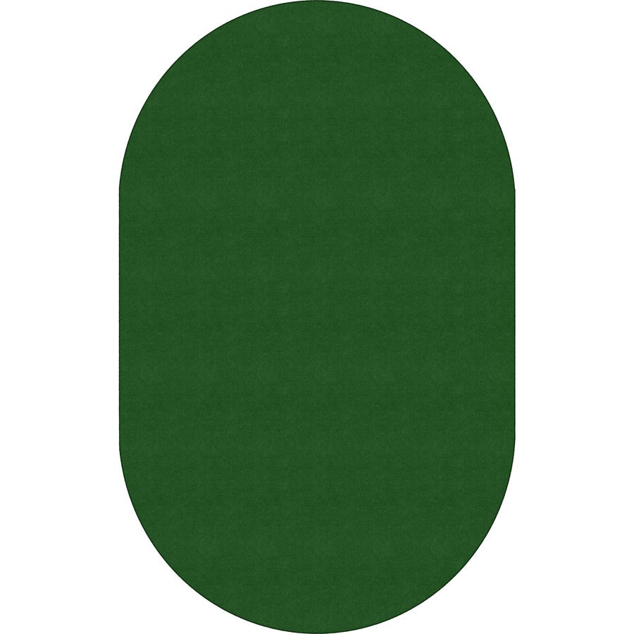 Flagship Carpets Ameristrong Solid Color Rug - Floor Rug - Traditional - 91.20" Length x 12 ft Width - Oval - Clover - Fiber, Nylon