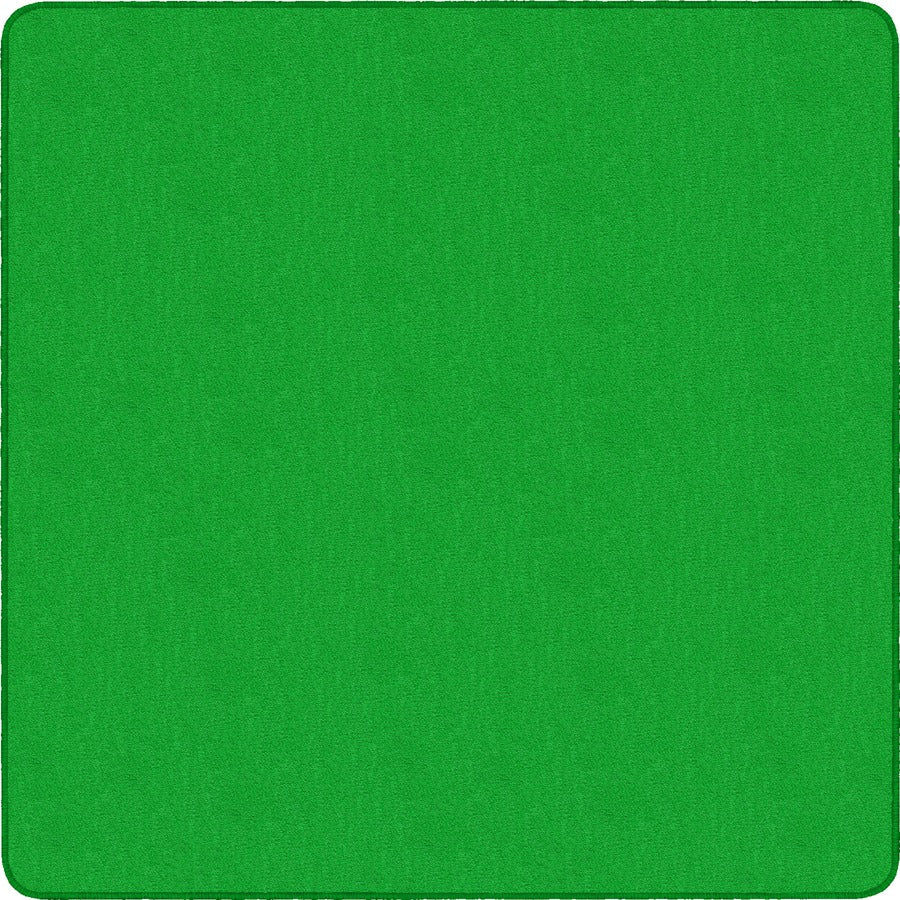 Flagship Carpets Classic Solid Color 12' Square Rug - Floor Rug - Traditional - 12 ft Length x 12 ft Width - Square - Lime Green - Nylon, Yarn