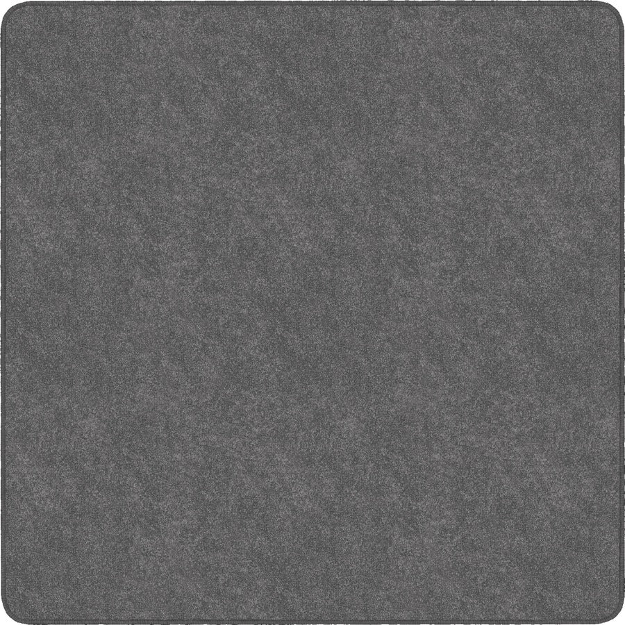 Flagship Carpets Amerisoft Solid Color Rug - 72" Length x 72" Width - Square - Gray - Polyester