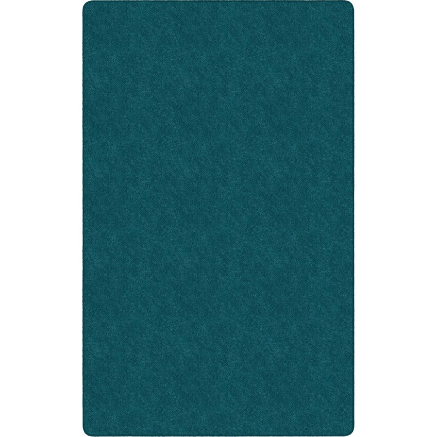 Flagship Carpets Amerisoft Solid Color Rug - 108" Length x 72" Width - Rectangle - Marine Blue - Nylon, Polyester