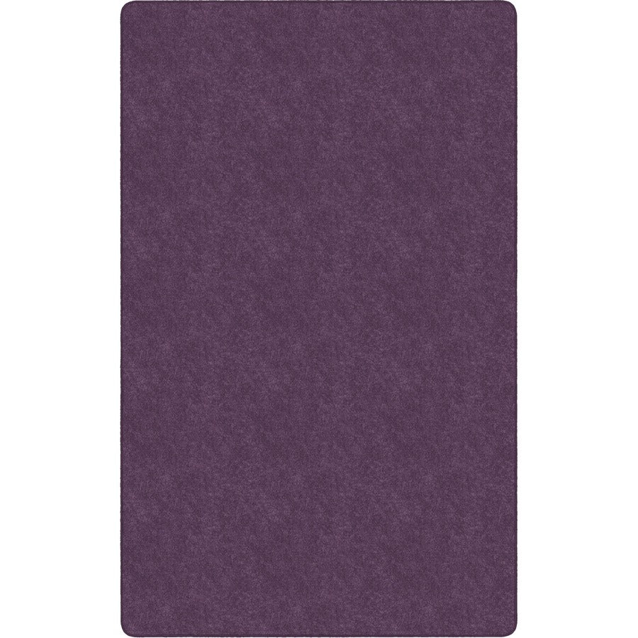 Flagship Carpets Amerisoft Solid Color Rug - 108" Length x 72" Width - Rectangle - Purple - Nylon, Polyester