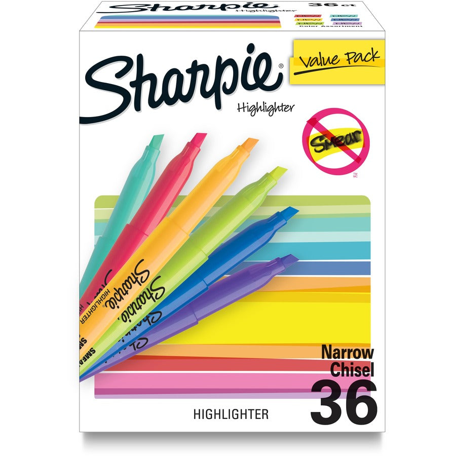 Sharpie Pocket Highlighters - Dry - 36 / Box