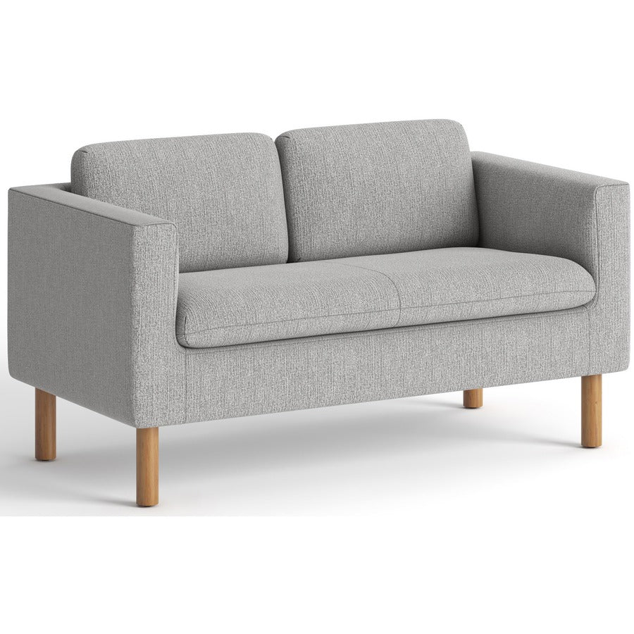 HON Parkwyn Loveseat - Material: Fabric - Finish: Gray - 1 Each