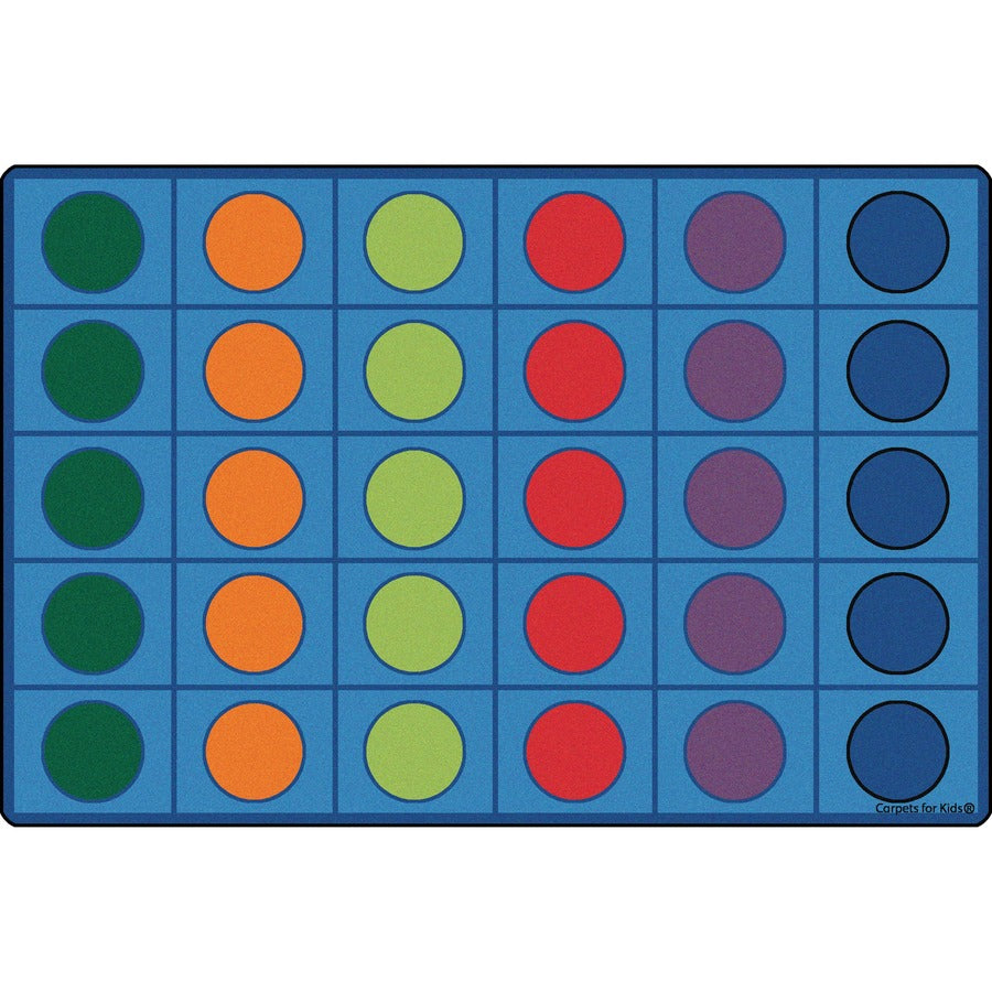 Carpets for Kids®, Premium Seating Circles Circletime Rug - Area Rug - 12 ft Length x 90" Width - Rectangle - Primary