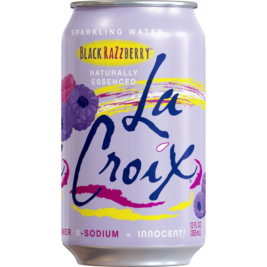 LaCroix Black Razzberry Flavored Sparkling Water - Ready-to-Drink - 12 fl oz (355 mL) - Black Razzberry - 12/Pack - 2 / Carton