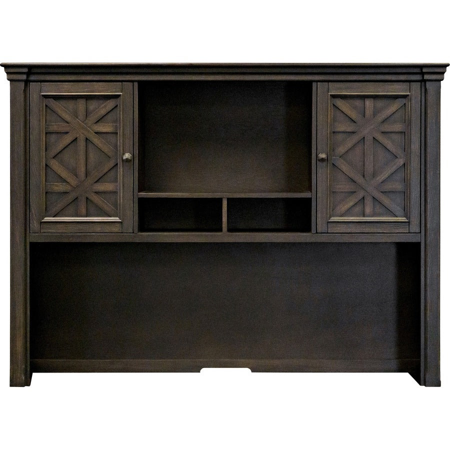 Martin Kingston Office Desking Unit - 48" Height x 66" Width x 14" Depth - 2 Door(s) - 2 Adjustable Shelf(ves) - Material: Wood - Finish: Dark Chocolate, Rub Through - 1 Each