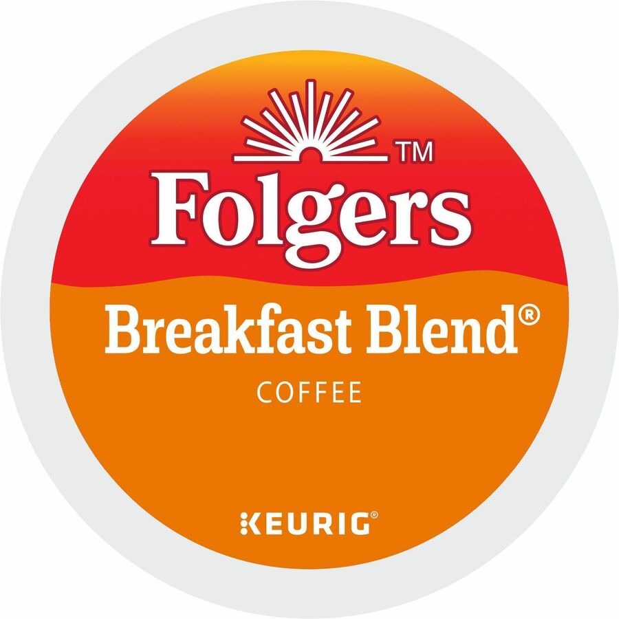 Folgers®, K-Cup Breakfast Blend Coffee - Compatible with Keurig K-Cup Brewer - Mild - K-Cup - Breakfast Blend - Kosher - 24 / Box
