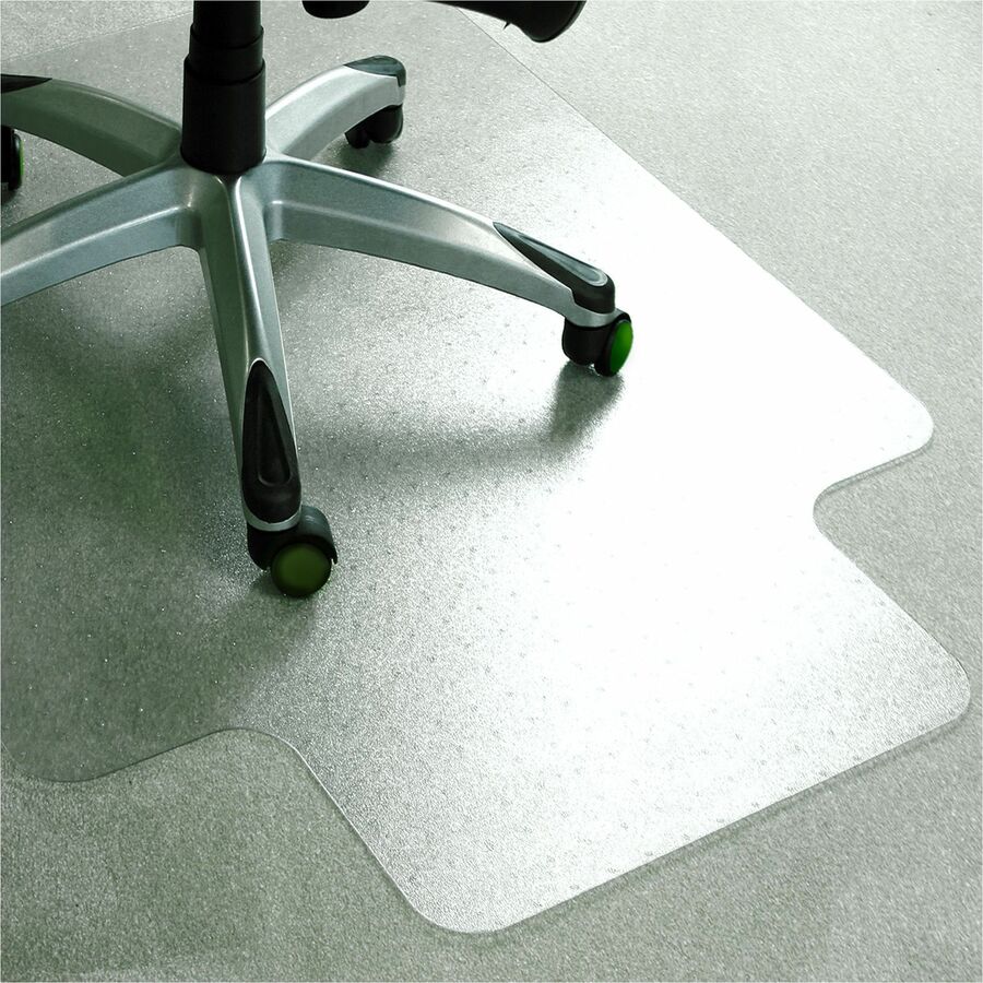 Floortex Cleartex AdvantagematPlus®, APET Lipped for Low/Standard Pile Carpets - 36" x 48" - 48" Length x 36" Width x 0.087" Depth x 0.375" Thickness - Lip Size 10" Length x 20" Width - Lipped - Amorphous Polyethylene Terephthalate (APET) - Clear...
