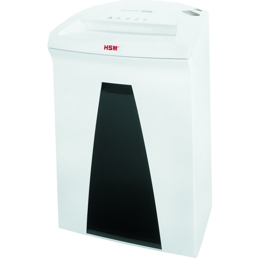 HSM SECURIO B24 - 1/32" x 3/16" + External Autom. Oiler - Continuous Shredder - Particle Cut - 4 Per Pass - for shredding Paper - 0.031" x 0.187" Shred Size - P-7/F-3 - 9.45" Throat - 9.20 gal Wastebin Capacity - White