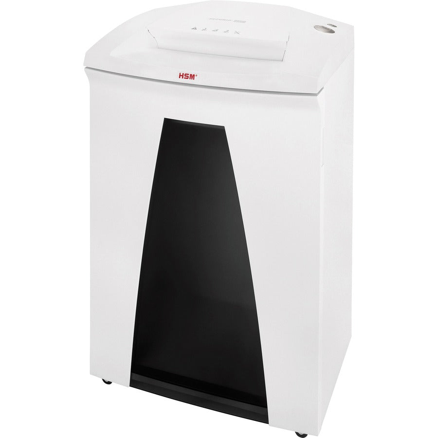 HSM SECURIO B34 - 1/32" x 3/16" + External Autom. Oiler - Continuous Shredder - Particle Cut - 5 Per Pass - for shredding Paper - 0.031" x 0.187" Shred Size - P-7/F-3 - 12.20" Throat - 26.40 gal Wastebin Capacity - White - TAA Compliant
