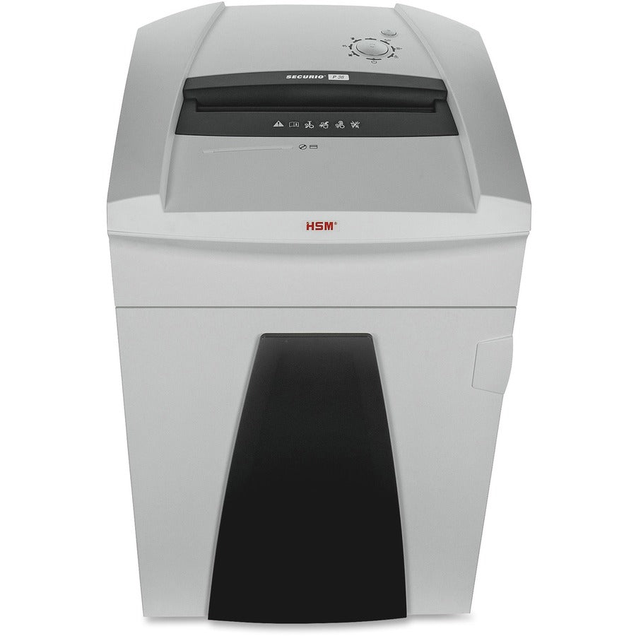 HSM Securio P36 L6 OMDD Shredder - Continuous Shredder - Cross Cut - 14 Per Pass - for shredding Paper - P-7 - White, Black