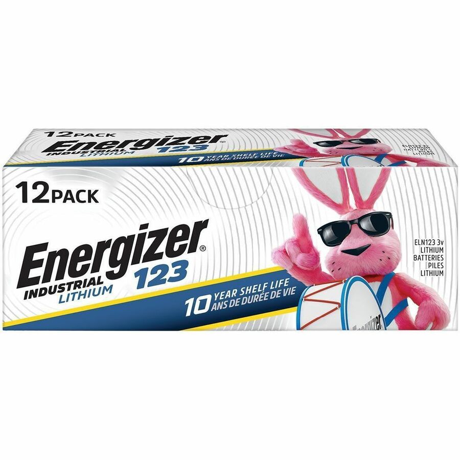 Energizer Industrial Battery - For Motion Sensor, Security Camera, Two-way Radio, Construction, Facility Maintenance, Medical Center, Office, Classroom, Electronics - 10 Year Shelf Life - 12 / Pack