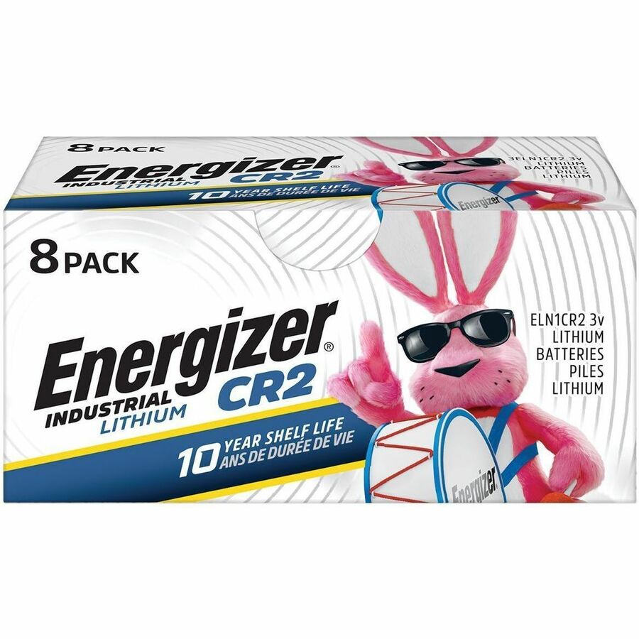 Energizer Industrial Battery - For Laser Pointer, Motion Sensor, Dispenser, Construction, Facility Maintenance, Medical Center, Office, Classroom, Electronics - CR2 - 10 Year Shelf Life - 8 / Pack