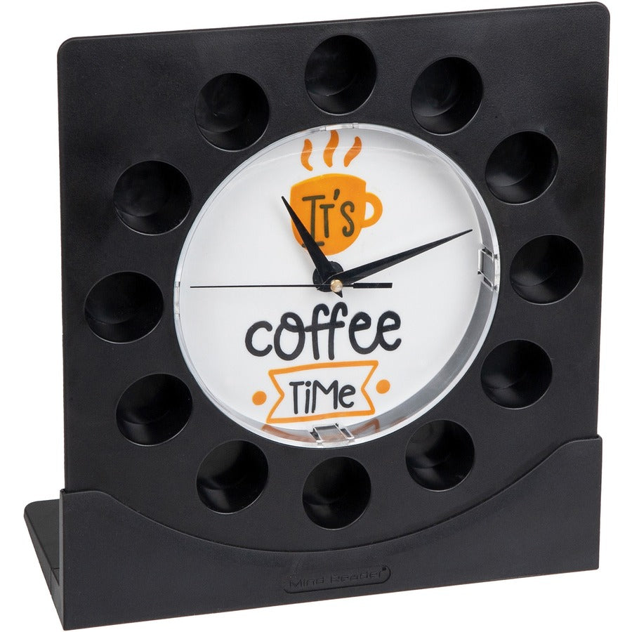 Mind Reader Anchor Coffee Pod Holder with Clock - Black - 1 Each