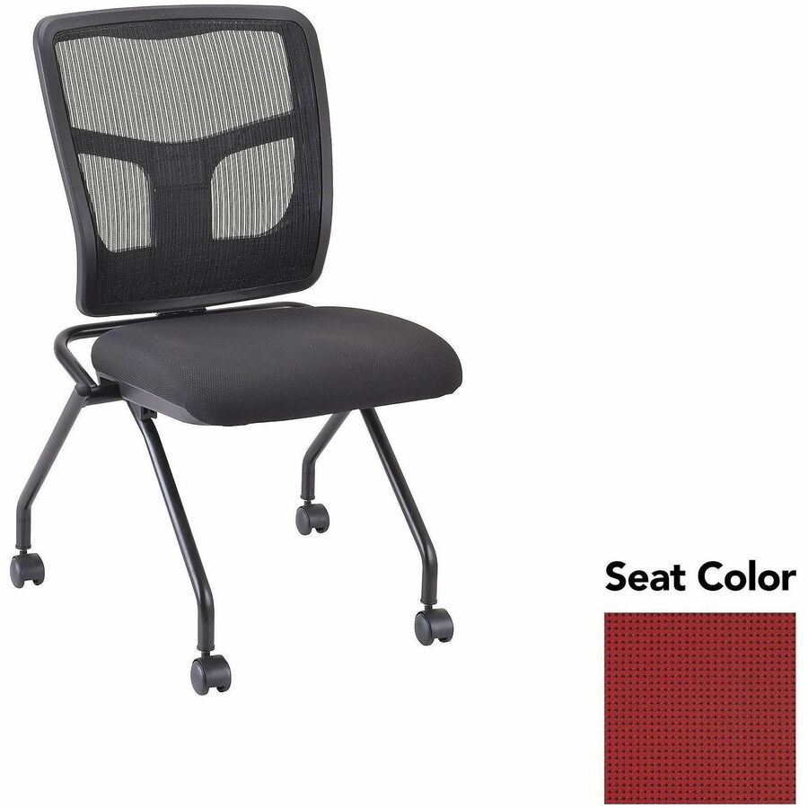 Lorell Training Room Guest Chairs - Expo Festive Seat Color - Expo Fabric, Polyester Seat Material - Black Back Color - Powder Coated Frame Color - Metal Frame Material - Four-legged Base - 2 / Carton