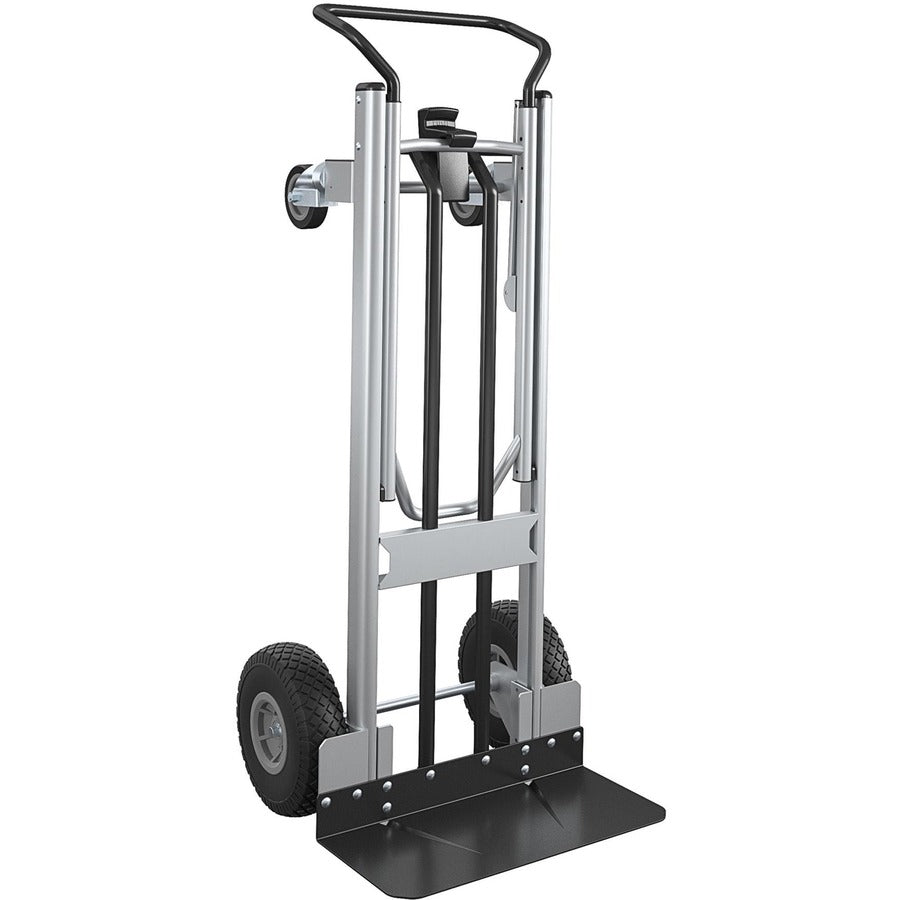 Cosco 2-in-1 Hybrid Hand Truck - 1000 lb Load Capacity - 4 Casters - 19.50" Length x 19.50" Width x 48" Height - Black - 1 Each
