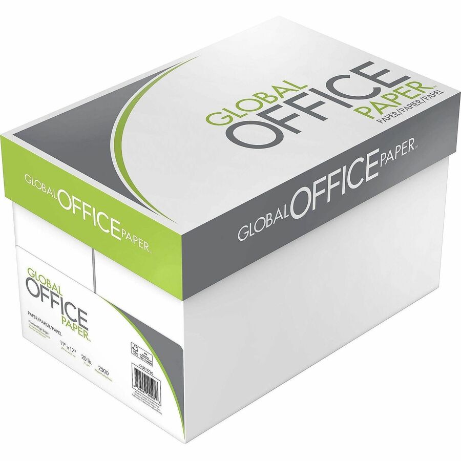 Global Office Premium Multipurpose Paper - 96 Brightness - 11" x 17" - White - 500 Sheets per Ream - 5 / Carton