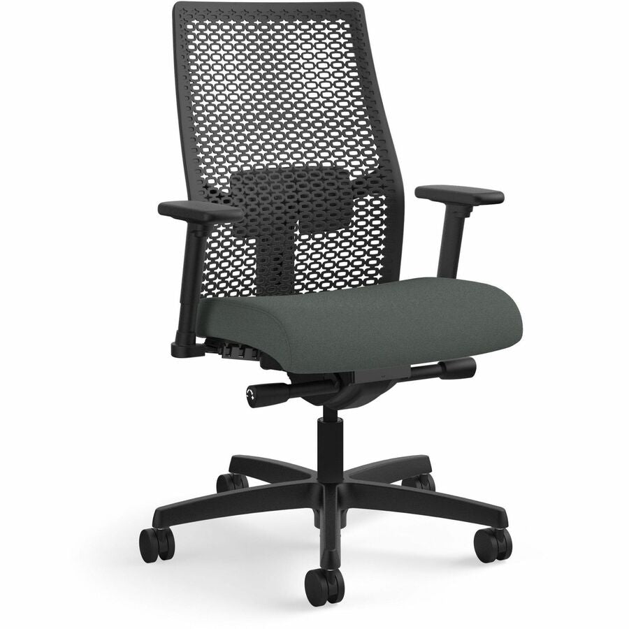 HON Ignition ReActiv Back Task Chair - Fabric Seat - Iron Ore Seat Color - Fabric Seat Material - Black Back Color - Mesh Back Material - Black Frame Color - 5-star Base - 1 Each