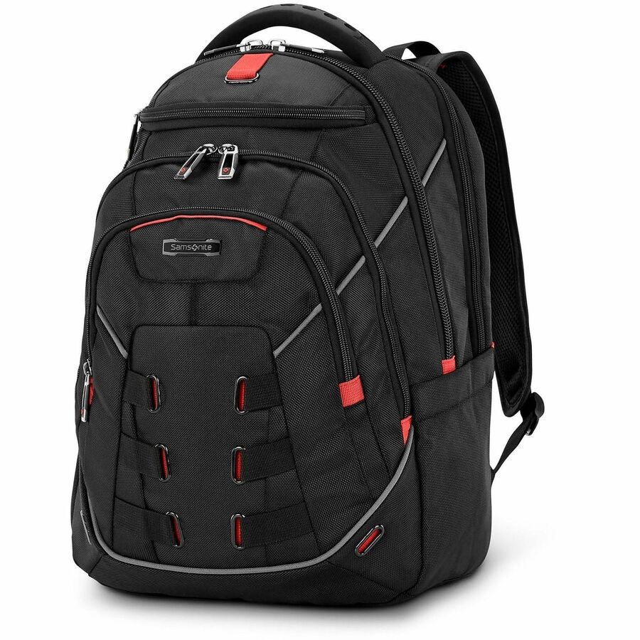 Samsonite Tectonic Nutech Carrying Case Rugged (Backpack) for 11" to 17" Notebook, Tablet, Water Bottle, Umbrella, Card, Accessories - Black - Water Resistant, Drop Resistant - 1680D Ballistic Polyester Body - Shoulder Strap - 19.1" Height x 8.7" Width...