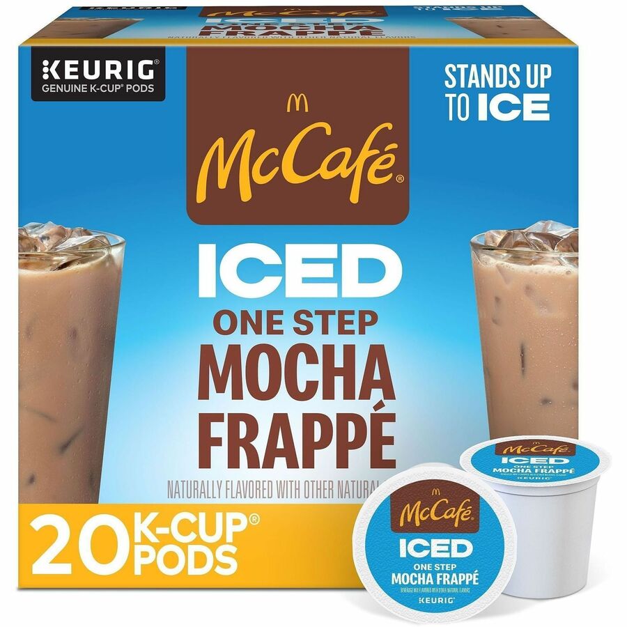 McCafé, ®, K-Cup Iced One-Step Mocha Frappe - Compatible with Keurig Brewer - Ice Coffee - Medium - K-Cup - Mocha Frappé, - 24 / Box