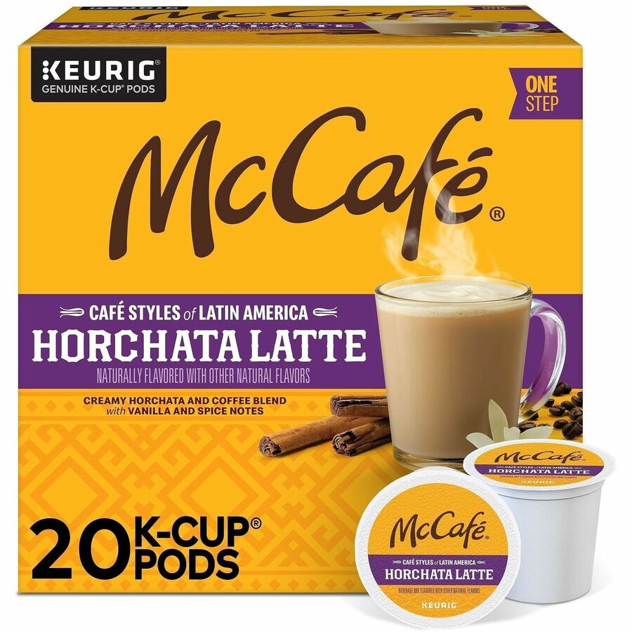 McCafé, ®, K-Cup Horchata Latte - Compatible with Keurig Brewer - Medium - K-Cup - Horchata Latte - 24 / Box