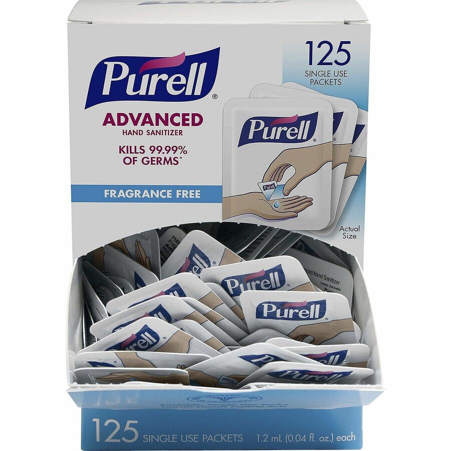 PURELL®, Advanced Hand Sanitizer Gel - Kill Germs - Hand - Clear - Durable - 1 Each - 125 /Dispenser Box