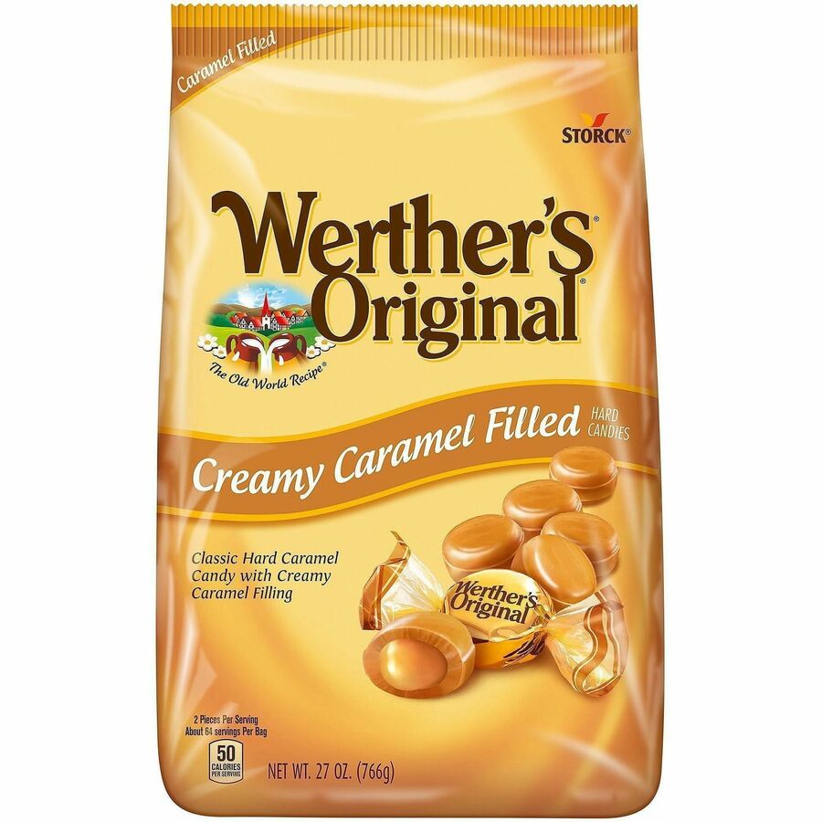 Werther's Original Caramel Hard Candies - Creamy Caramel - 1.69 lb - 1 Each